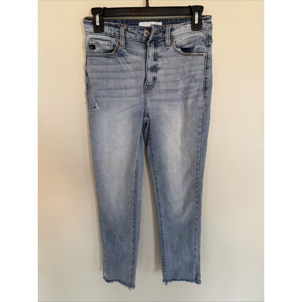 KanCan Skinny Jeans Womens 26 Light Wash Mid Rise Distressed Stretch‎ Denim